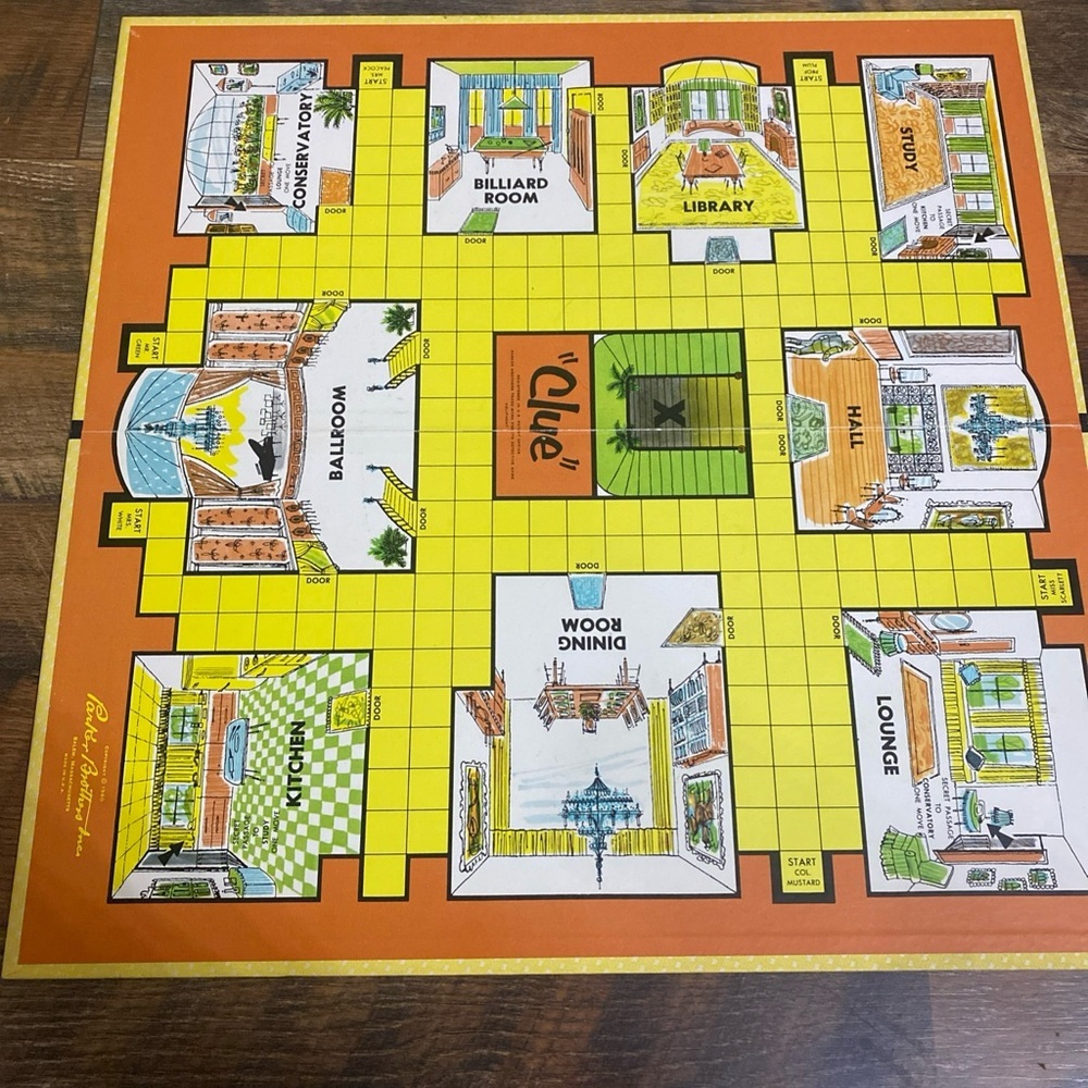 Vintage Parker Brother Clue Detective Board Game 1949 1950 1963 - Picture 2 of 8